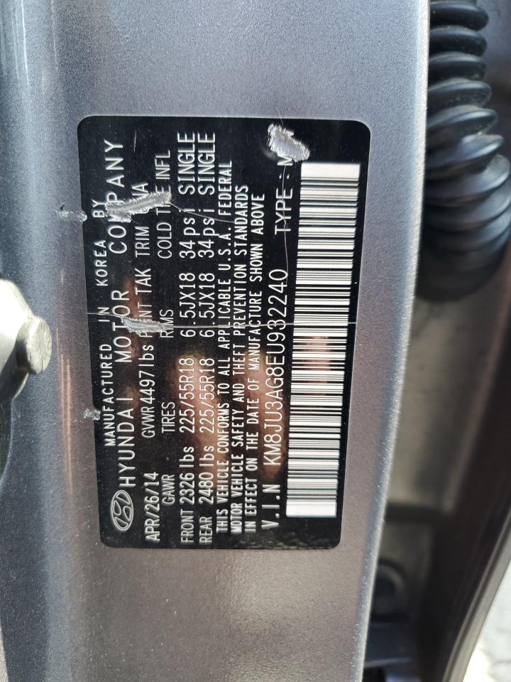 2014 Hyundai Tucson Gls VIN: KM8JU3AG8EU932240 Lot: 70963505