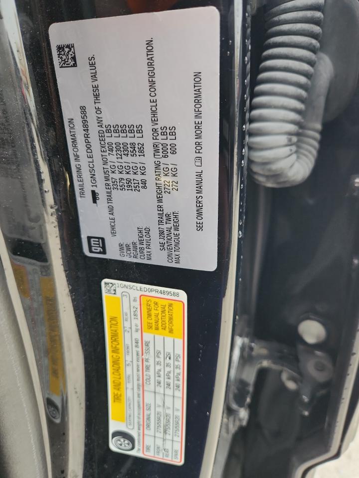 2023 Chevrolet Tahoe C1500 VIN: 1GNSCLED0PR489588 Lot: 70744705