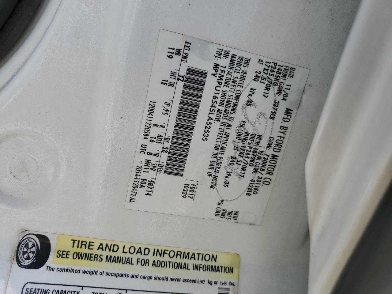 1FMPU16545LA52535 2005 Ford Expedition Xlt