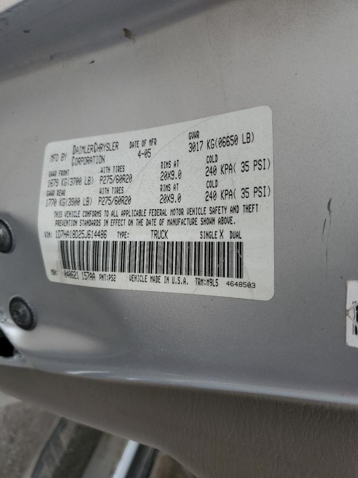 2005 Dodge Ram 1500 St VIN: 1D7HA18D25J614486 Lot: 70348265