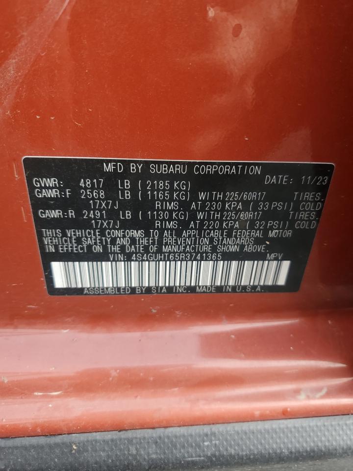 2024 Subaru Crosstrek Wilderness VIN: 4S4GUHT65R3741365 Lot: 69352255