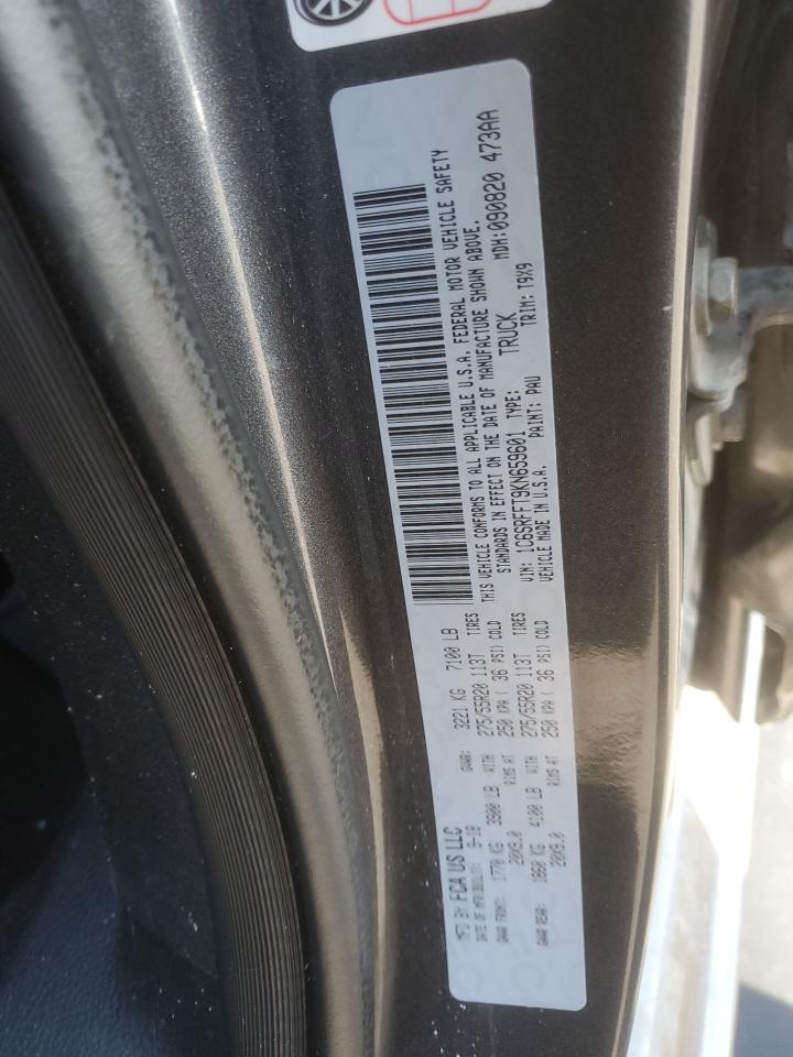 2019 Ram 1500 Big Horn/Lone Star VIN: 1C6SRFFT9KN659601 Lot: 70029655