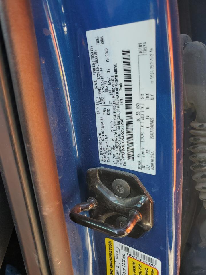 2018 Ford F150 Supercrew VIN: 1FTFW1EG8JKC53268 Lot: 67740005