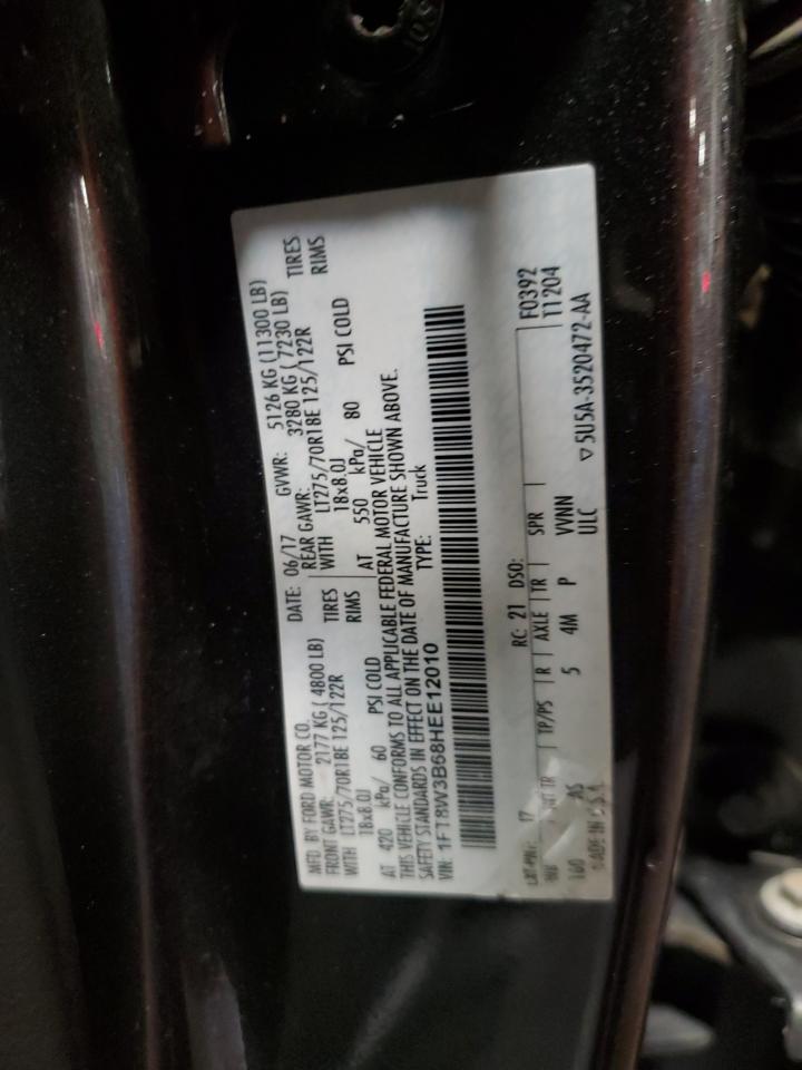 2017 Ford F350 Super Duty VIN: 1FT8W3B68HEE12010 Lot: 68683765