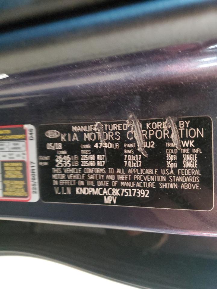 2019 Kia Sportage Lx VIN: KNDPMCAC8K7517392 Lot: 70662935