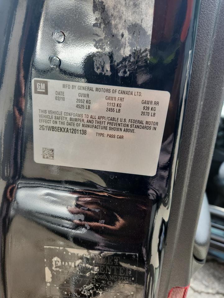 2010 Chevrolet Impala Lt VIN: 2G1WB5EKXA1201138 Lot: 67533575