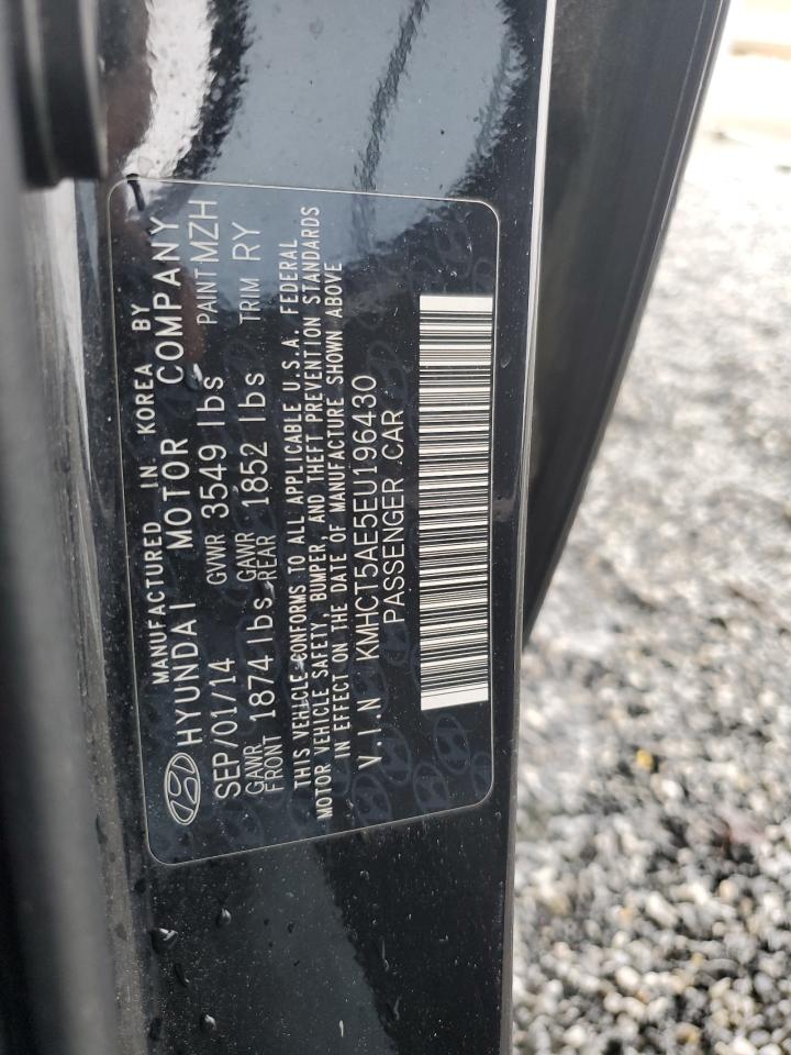 2014 Hyundai Accent Gls VIN: KMHCT5AE5EU196430 Lot: 66611135