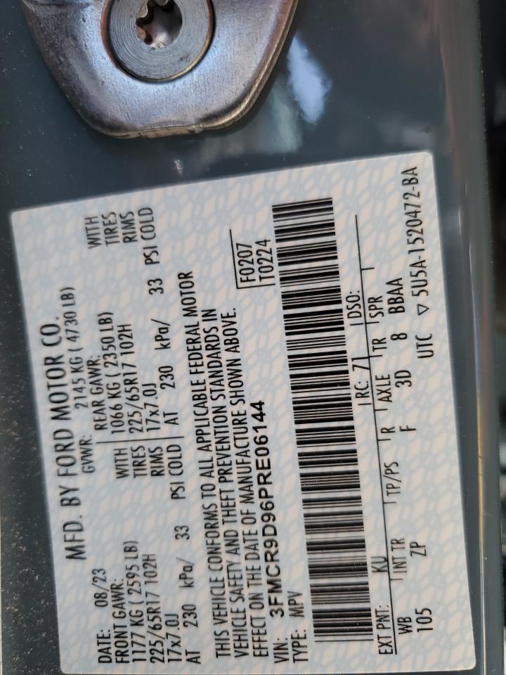 2023 Ford Bronco Sport Badlands VIN: 3FMCR9D96PRE06144 Lot: 69245035