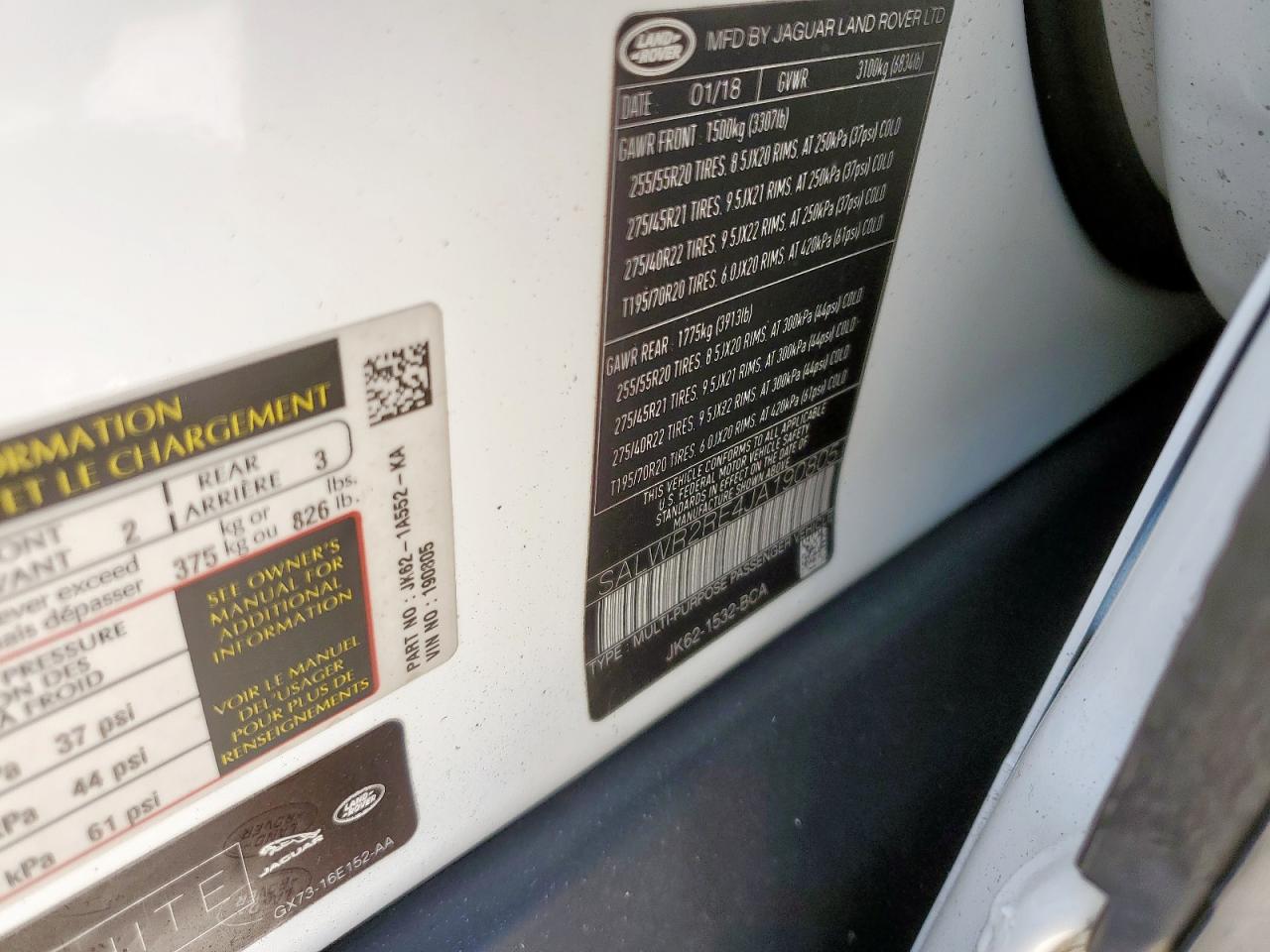 2018 Land Rover Range Rover Sport Supercharged Dynamic VIN: SALWR2RE4JA190805 Lot: 70255595