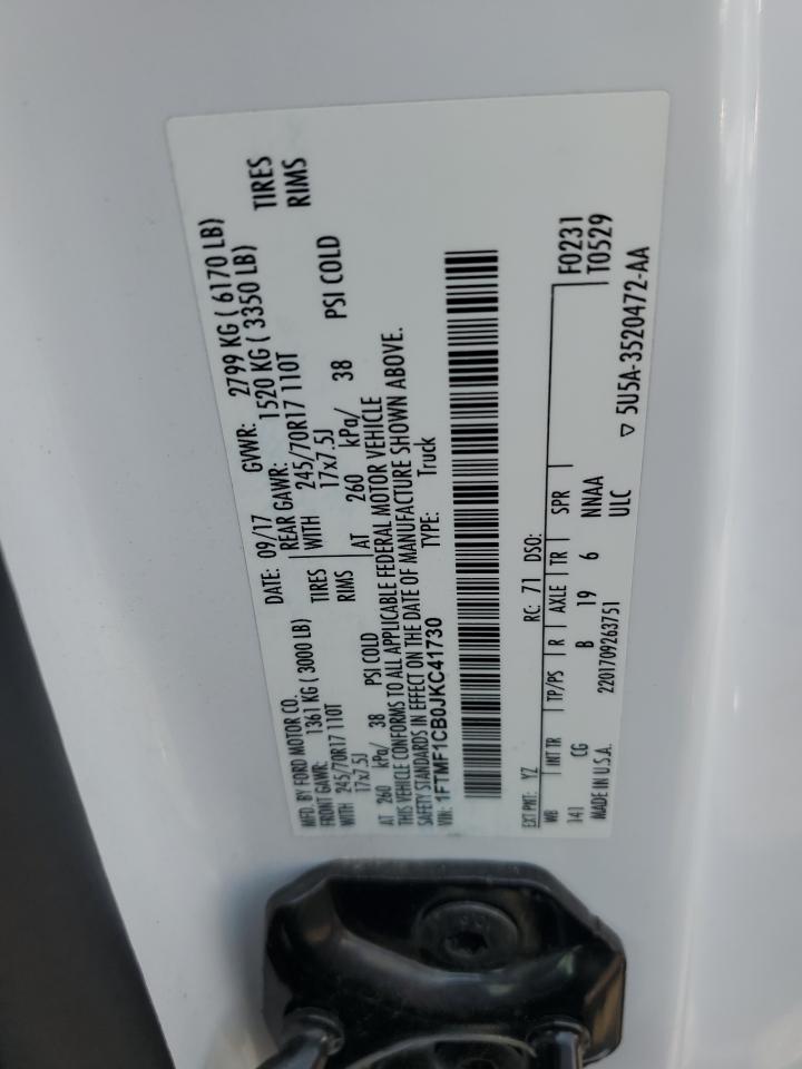 2018 Ford F150 VIN: 1FTMF1CB0JKC41730 Lot: 67618335