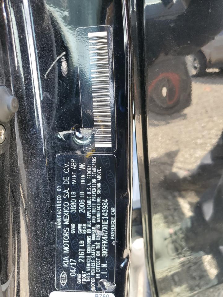 2017 Kia Forte Lx VIN: 3KPFK4A7XHE143984 Lot: 70048205