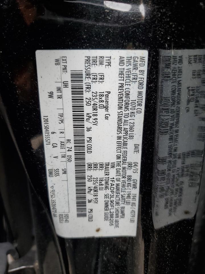 2015 Ford Focus St VIN: 1FADP3L90FL288205 Lot: 68015295
