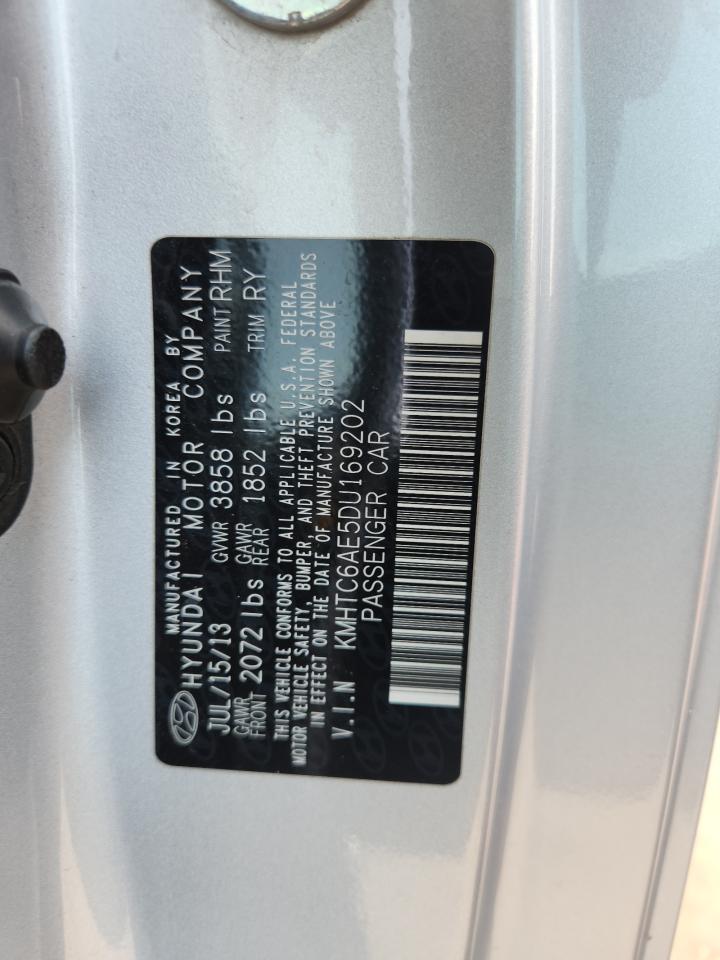 2013 Hyundai Veloster Turbo VIN: KMHTC6AE5DU169202 Lot: 69867375