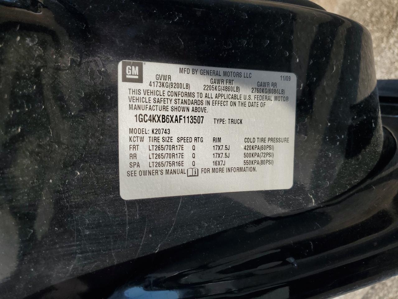 2010 Chevrolet Silverado K2500 Heavy Duty Lt VIN: 1GC4KXB6XAF113507 Lot: 67850475