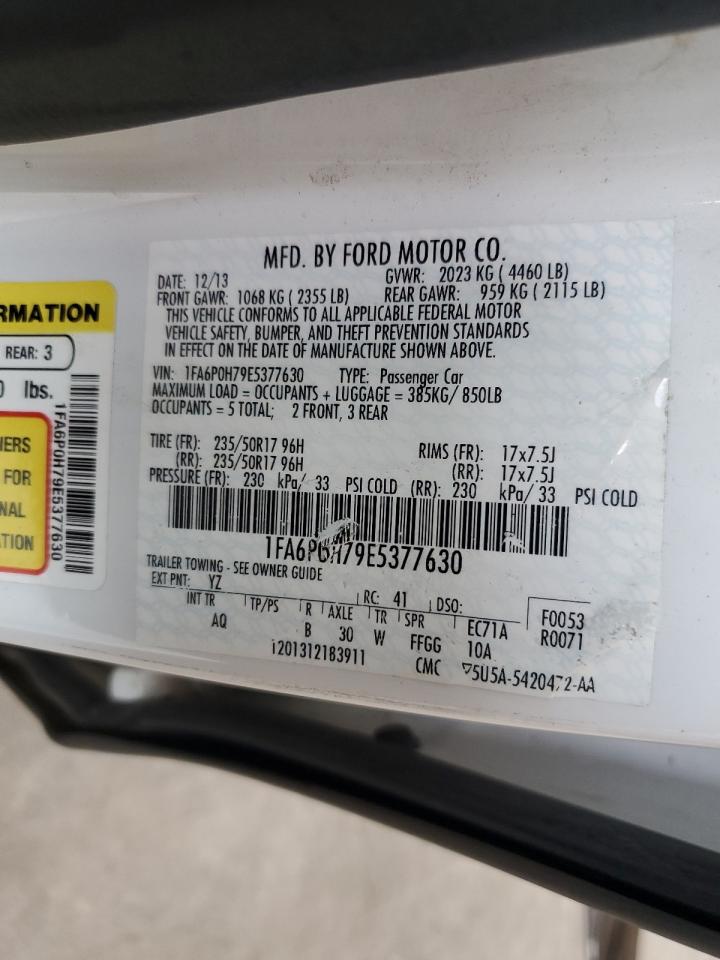 2014 Ford Fusion Se VIN: 1FA6P0H79E5377630 Lot: 70263765
