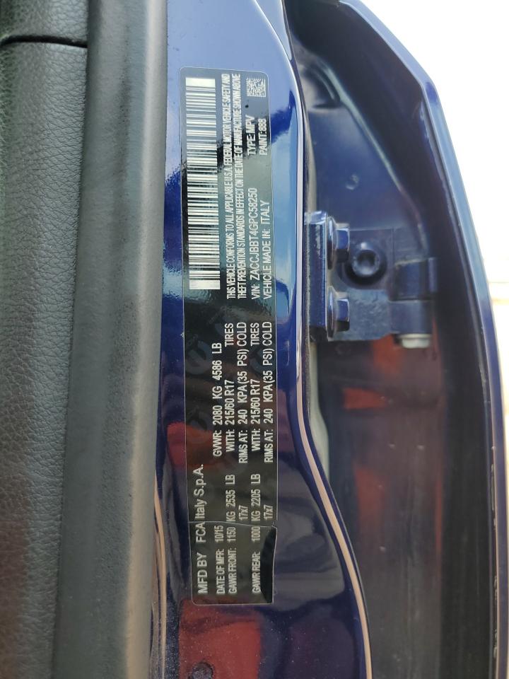 2016 Jeep Renegade Latitude VIN: ZACCJBBT4GPC58250 Lot: 66643355