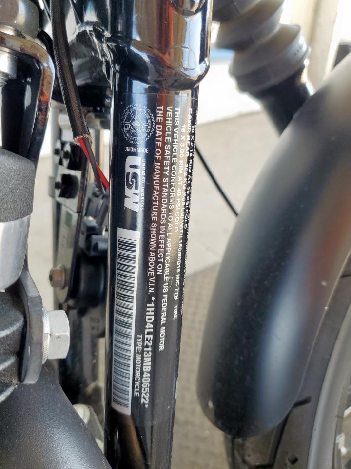 2021 Harley-Davidson Xl883 N VIN: 1HD4LE213MB406522 Lot: 66696855