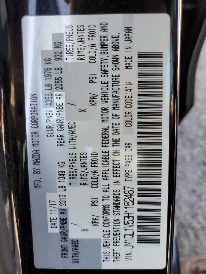 2017 Mazda 6 Touring VIN: JM1GL1V53H1152487 Lot: 70478365