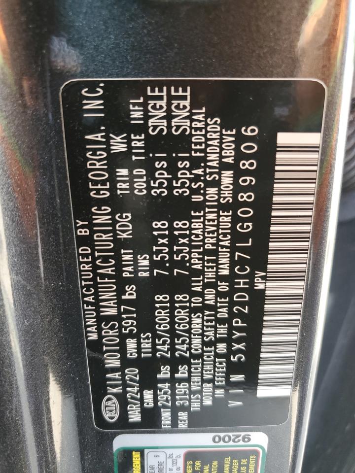 2020 Kia Telluride Lx VIN: 5XYP2DHC7LG089806 Lot: 67718735