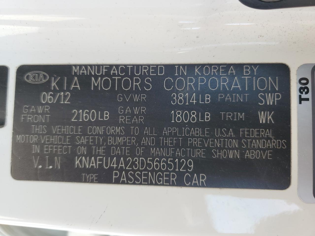 2013 Kia Forte Ex VIN: KNAFU4A23D5665129 Lot: 69985785