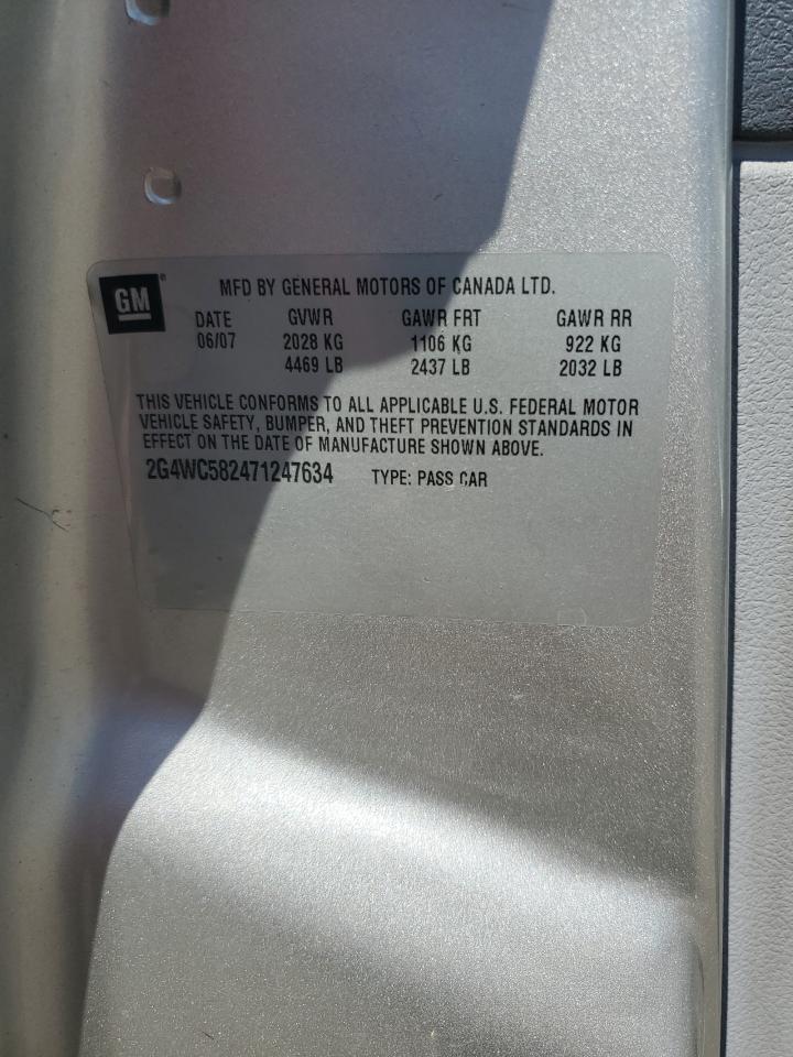 2007 Buick Lacrosse Cx VIN: 2G4WC582471247634 Lot: 92054765