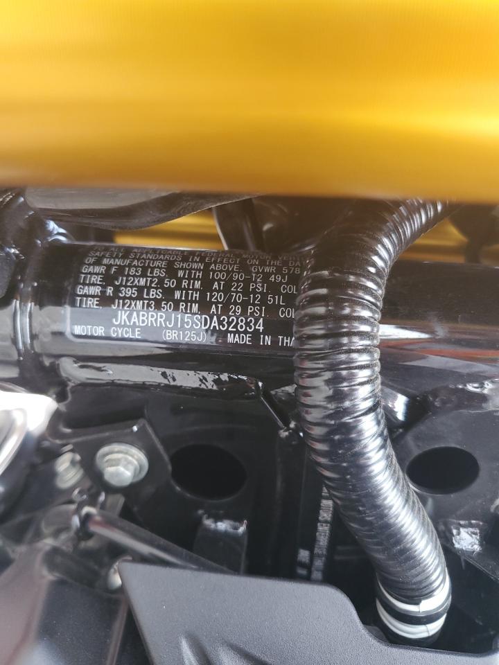 2025 Kawasaki Br125 J VIN: JKABRRJ15SDA32834 Lot: 68953275