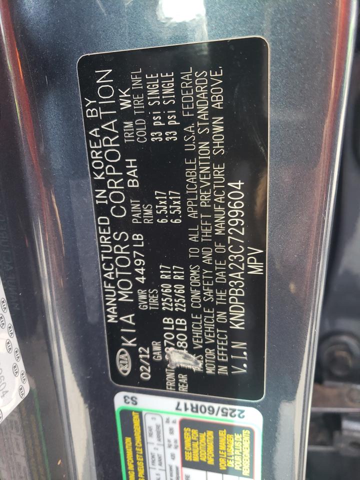 2012 Kia Sportage Base VIN: KNDPB3A23C7299604 Lot: 70539985