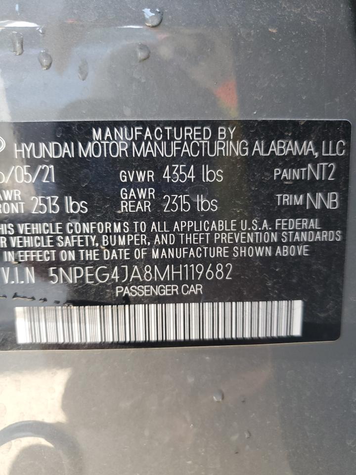 2021 Hyundai Sonata Se VIN: 5NPEG4JA8MH119682 Lot: 66953175