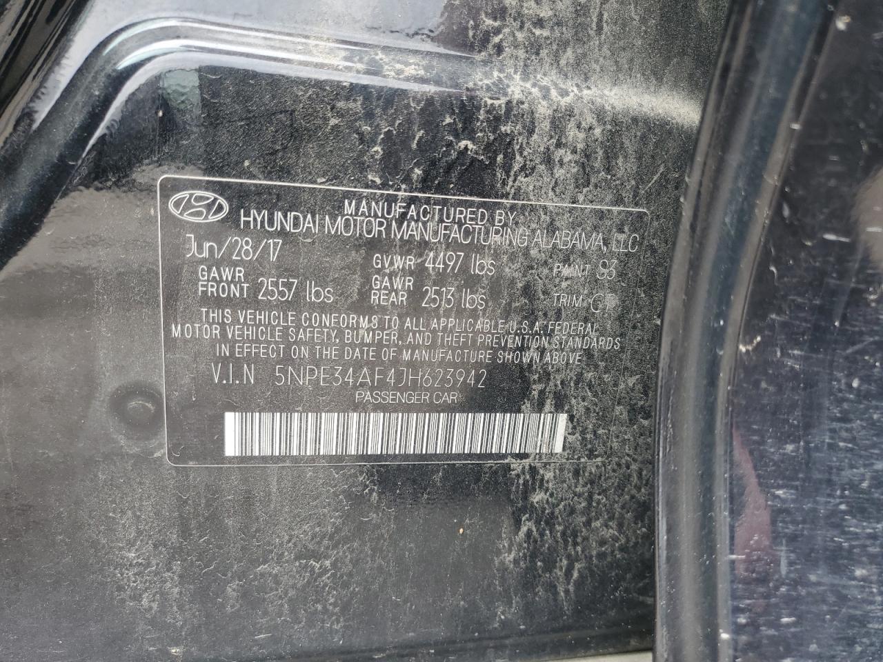 2018 Hyundai Sonata Sport VIN: 5NPE34AF4JH623942 Lot: 69877725