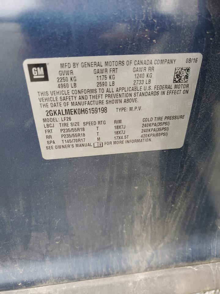 2017 GMC Terrain Sle VIN: 2GKALMEK0H6159198 Lot: 66332765