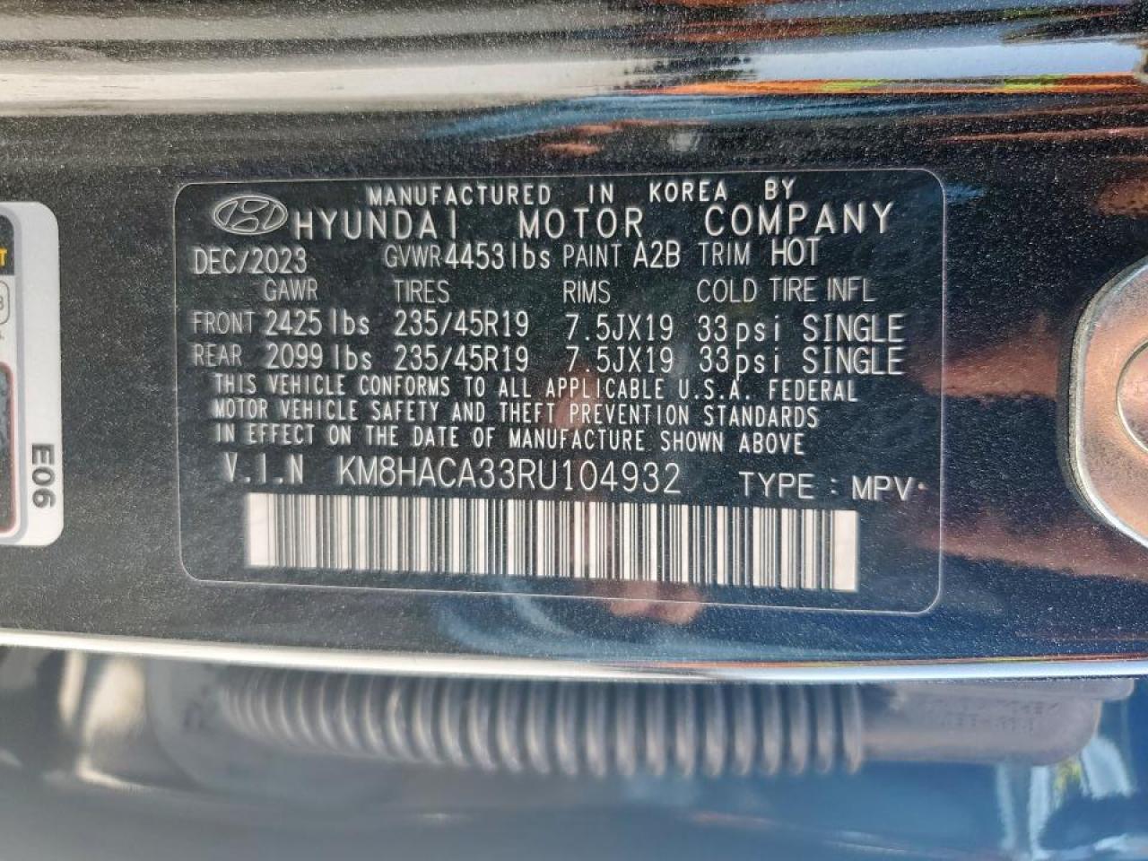 2024 Hyundai Kona N Line VIN: KM8HACA33RU104932 Lot: 68693325