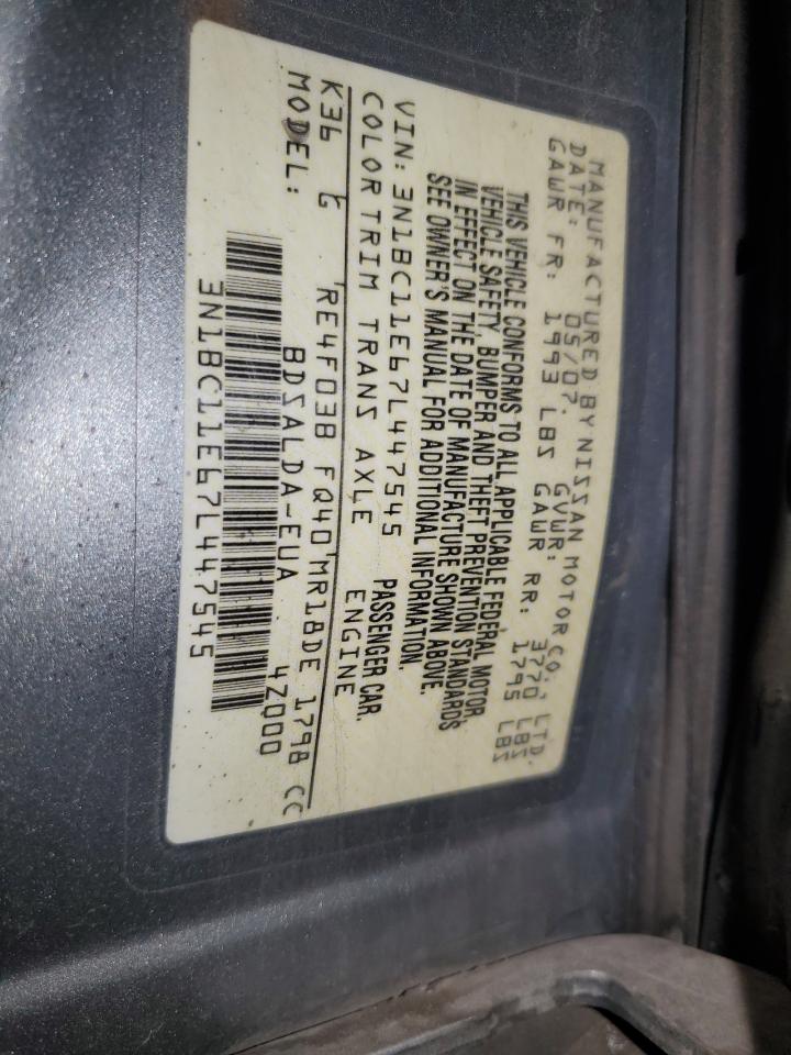 2007 Nissan Versa S VIN: 447545 Lot: 68985185