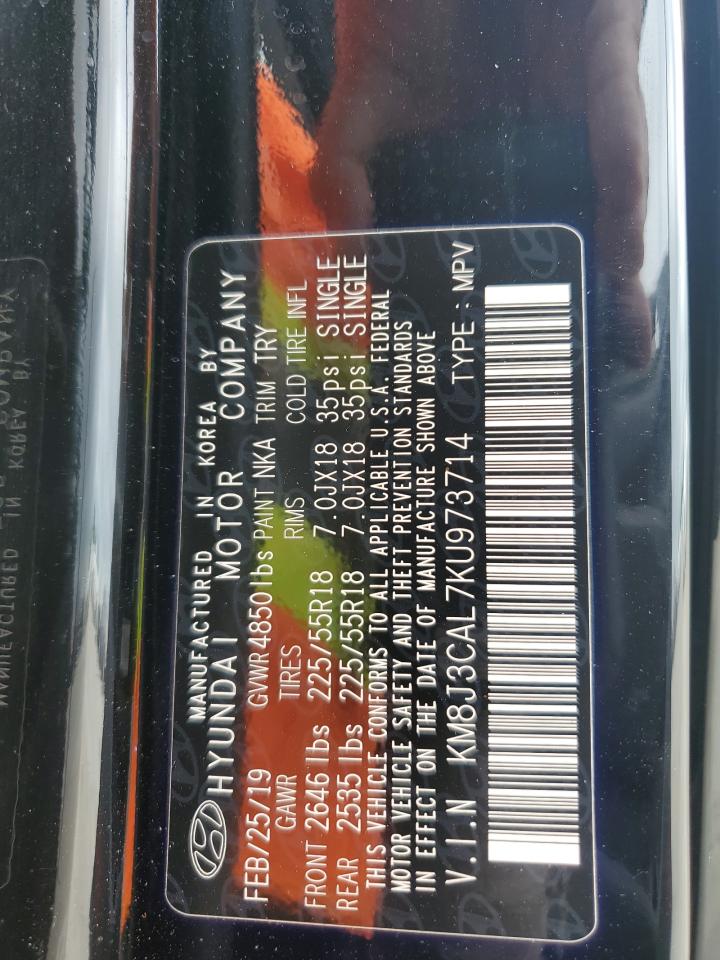 2019 Hyundai Tucson Limited VIN: KM8J3CAL7KU973714 Lot: 68336675