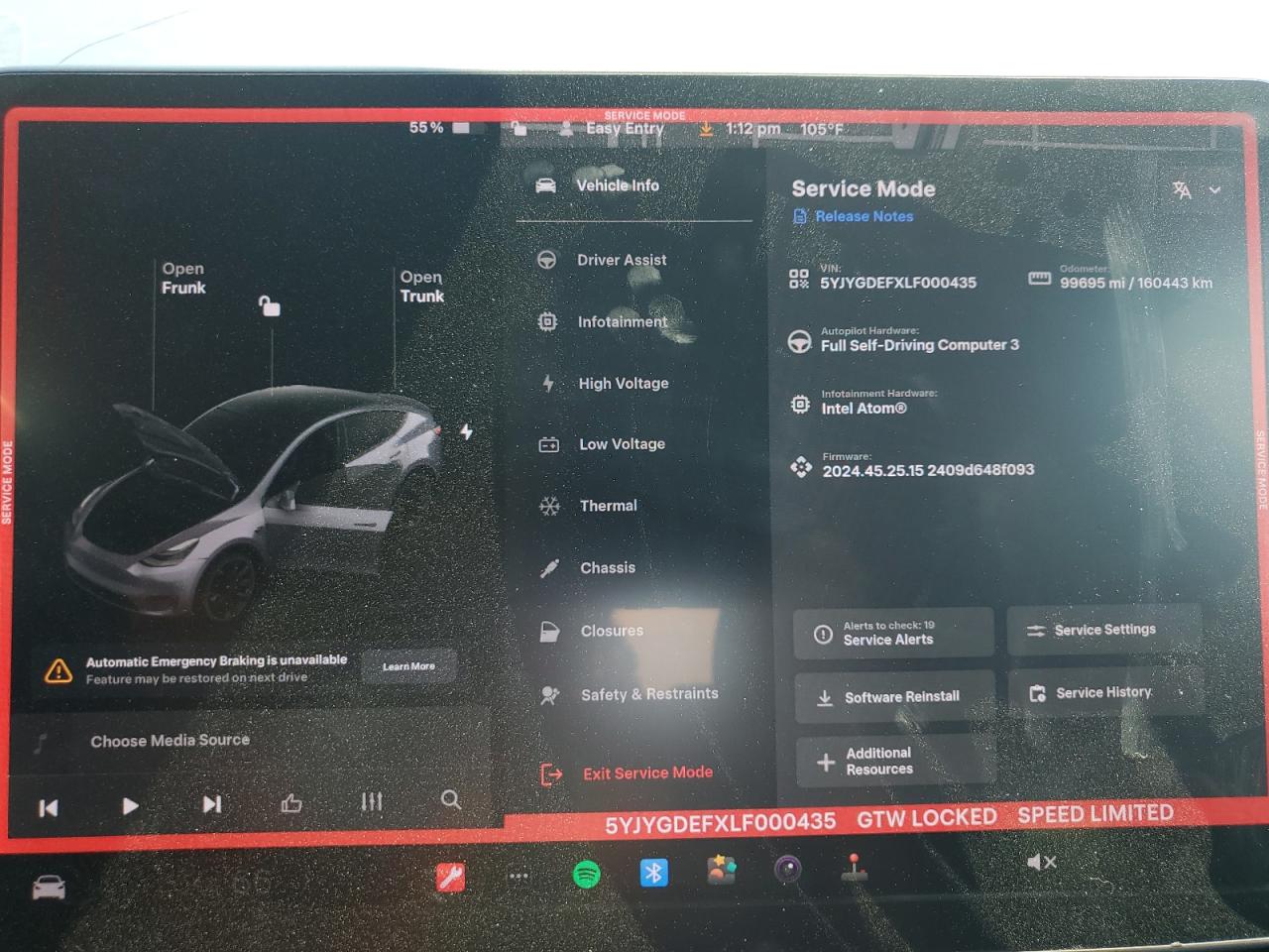 2020 Tesla Model Y VIN: 5YJYGDEFXLF000435 Lot: 68724685