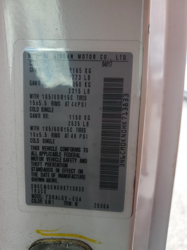 2017 Nissan Nv200 2.5S VIN: 3N6CM0KN0HK713833 Lot: 69919955