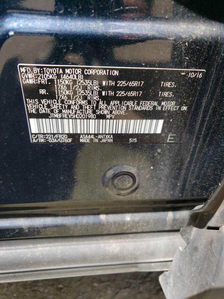 2017 Toyota Rav4 Le VIN: JTMBFREV5HD201980 Lot: 70087015