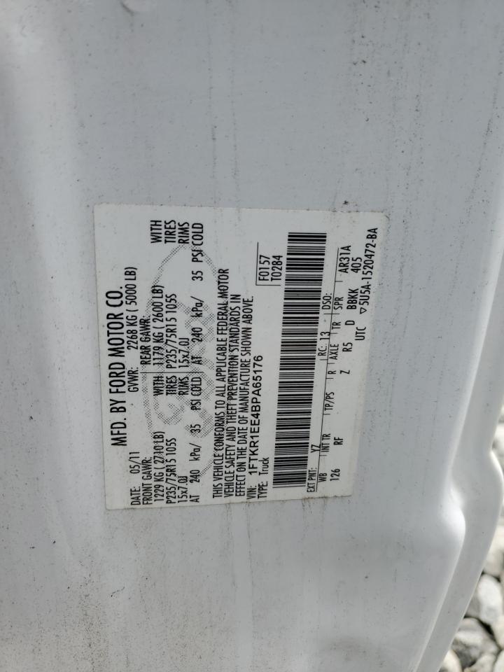 2011 Ford Ranger Super Cab VIN: 1FTKR1EE4BPA65176 Lot: 69621105