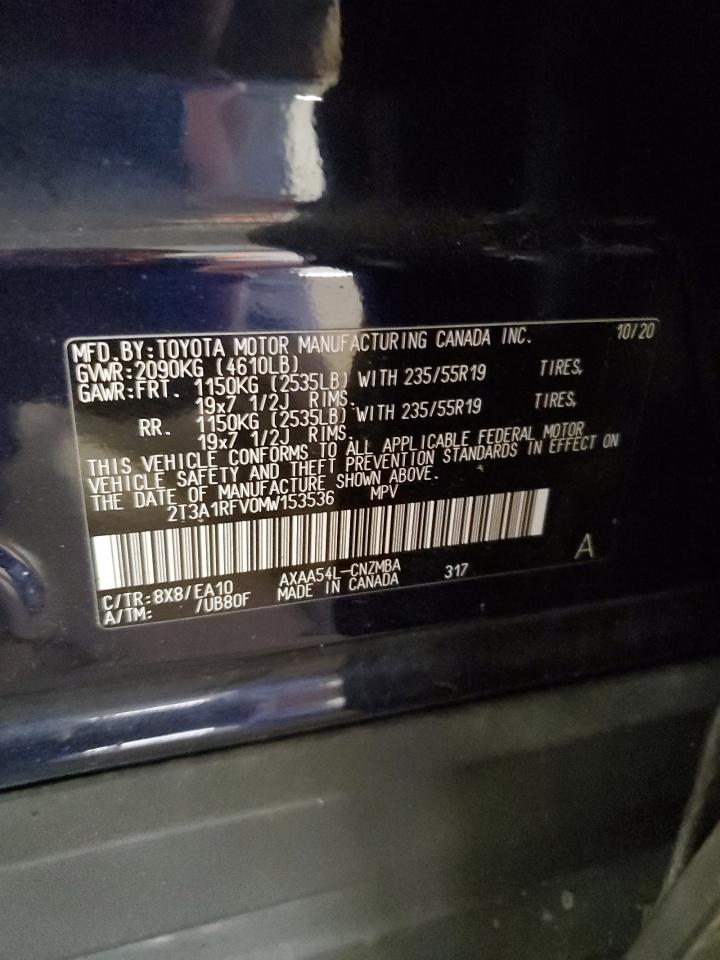 2021 Toyota Rav4 Xle Premium VIN: JTMA1RFV0MD074123 Lot: 70102225