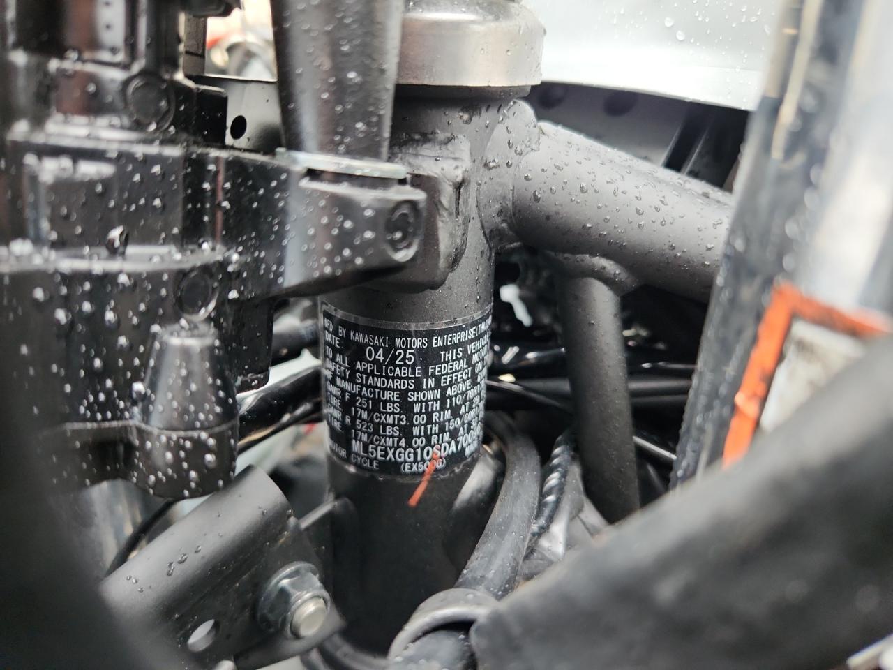 2025 Kawasaki Ex500 VIN: ML5EXGG10SDA70096 Lot: 69842595