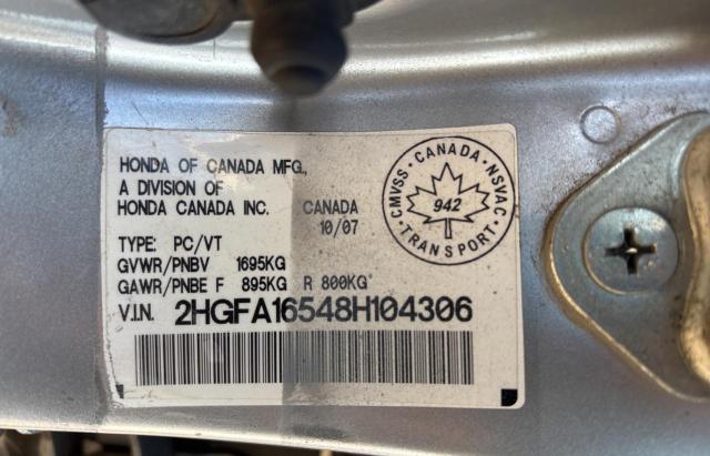 2008 HONDA CIVIC LX  