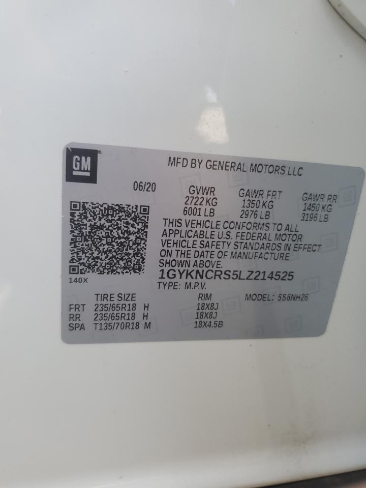 2020 Cadillac Xt5 Premium Luxury VIN: 1GYKNCRS5LZ214525 Lot: 68427575