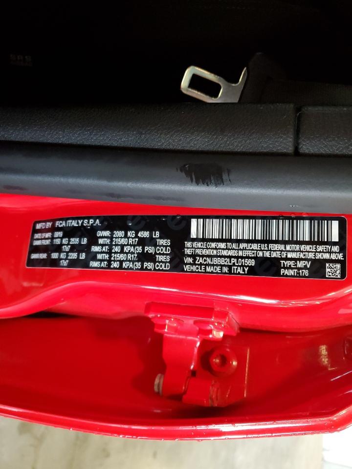 2020 Jeep Renegade Latitude VIN: ZACNJBBB2LPL01569 Lot: 69997165