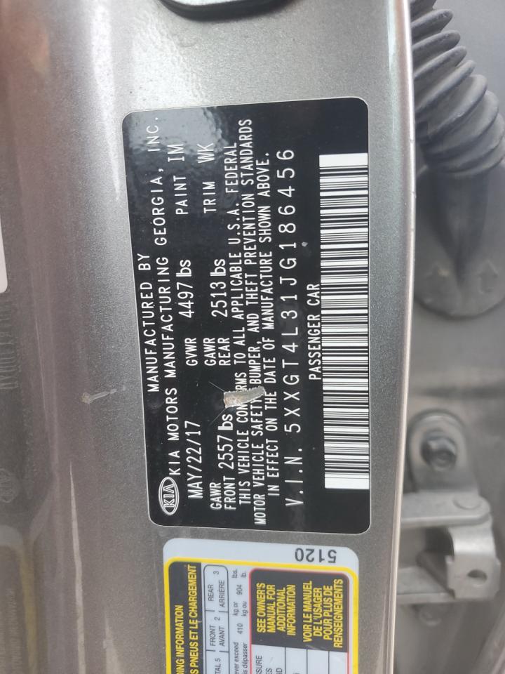 2018 Kia Optima Lx VIN: 5XXGT4L31JG186456 Lot: 65741475