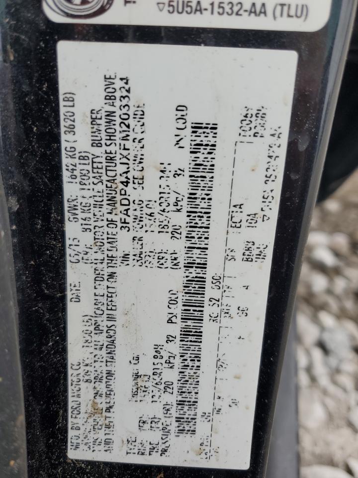 2015 Ford Fiesta S VIN: 3FADP4AJXFM203324 Lot: 67662415