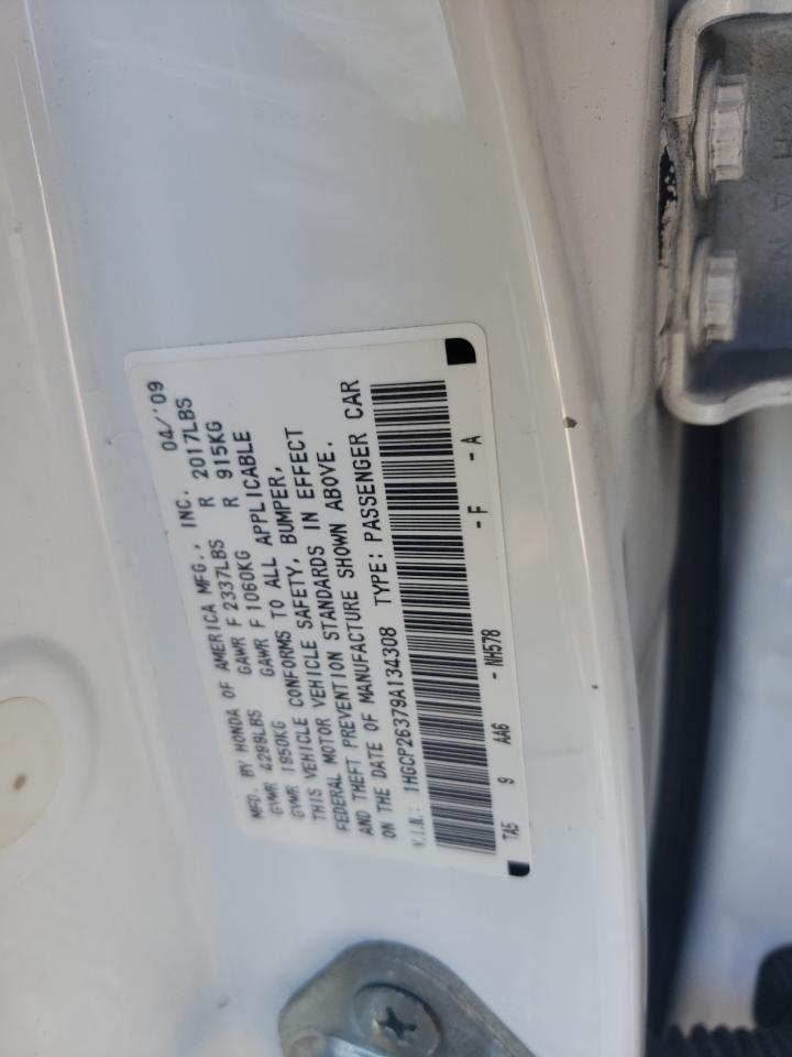 2009 Honda Accord Lx VIN: 1HGCP26379A134308 Lot: 69030705