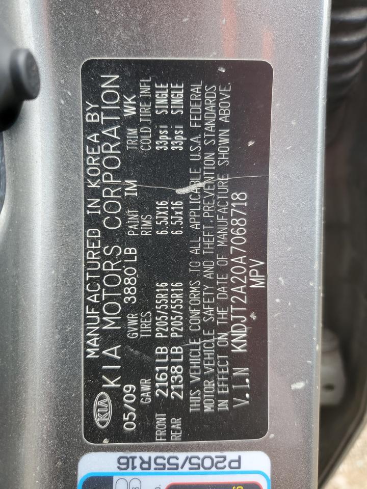 2010 Kia Soul + VIN: KNDJT2A20A7068718 Lot: 69975095