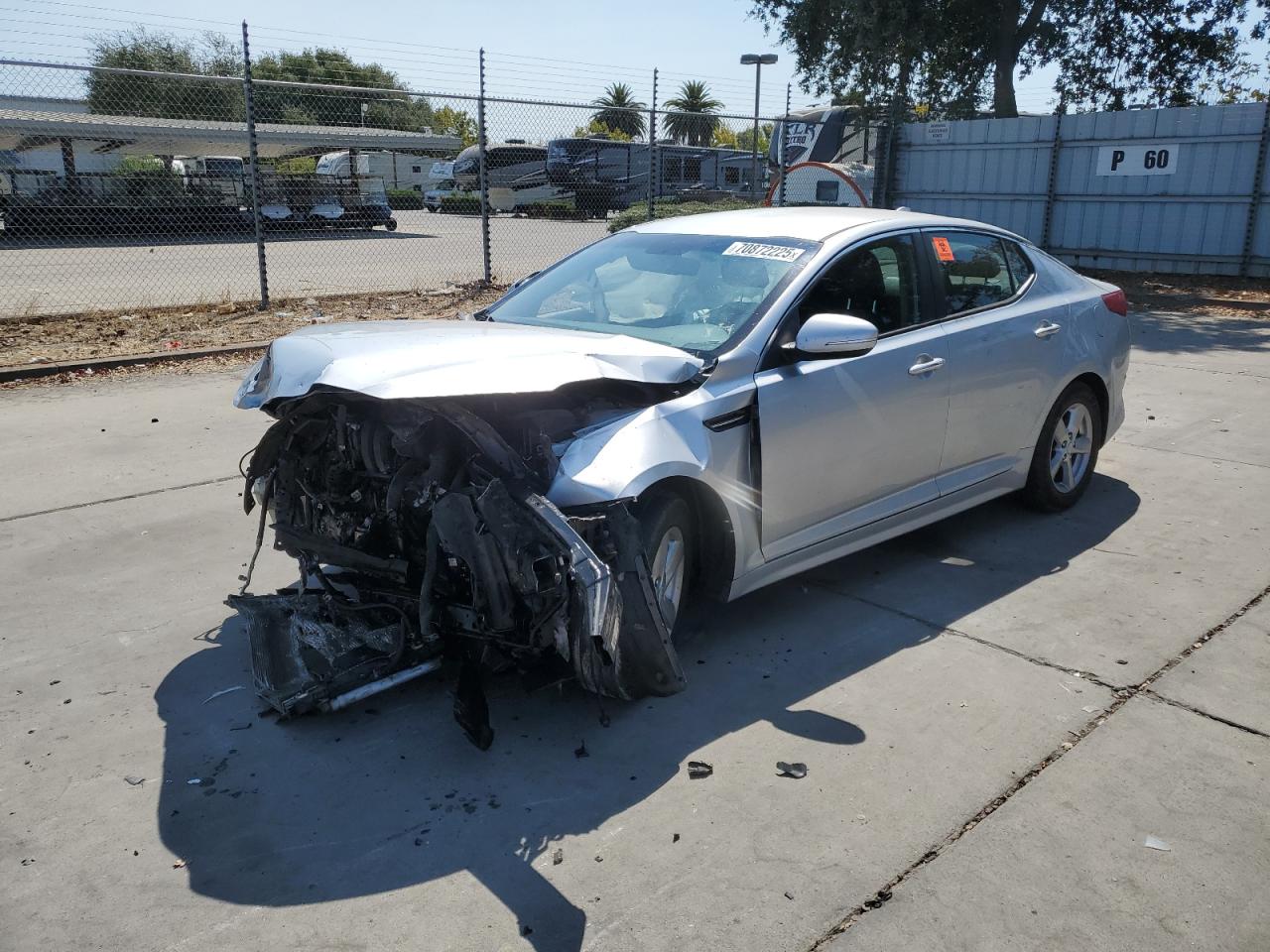 2015 Kia Optima Lx silver null gas 5XXGM4A76FG503383 photo #1