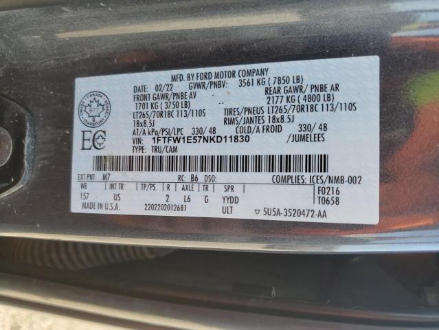 2022 FORD F150 SUPERCREW  