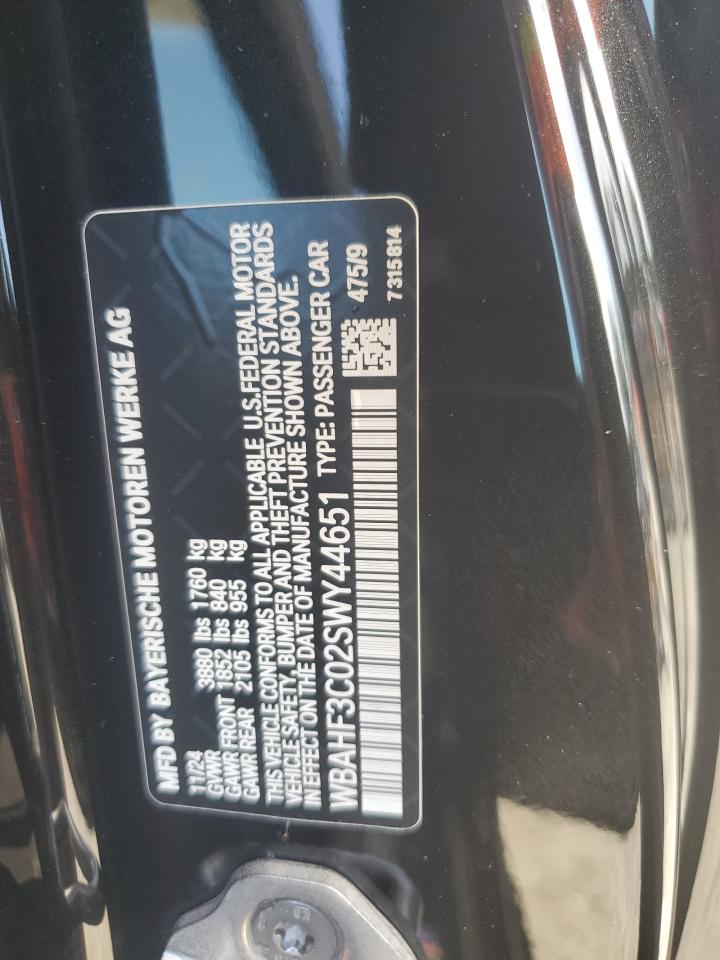 2025 BMW Z4 Sdrive30I VIN: WBAHF3C02SWY44651 Lot: 68659285