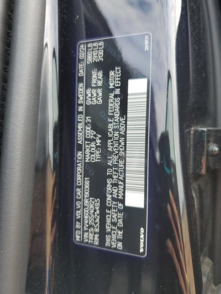 2024 Volvo Xc60 Ultimate VIN: YV4H60DJ9R1903661 Lot: 70755875